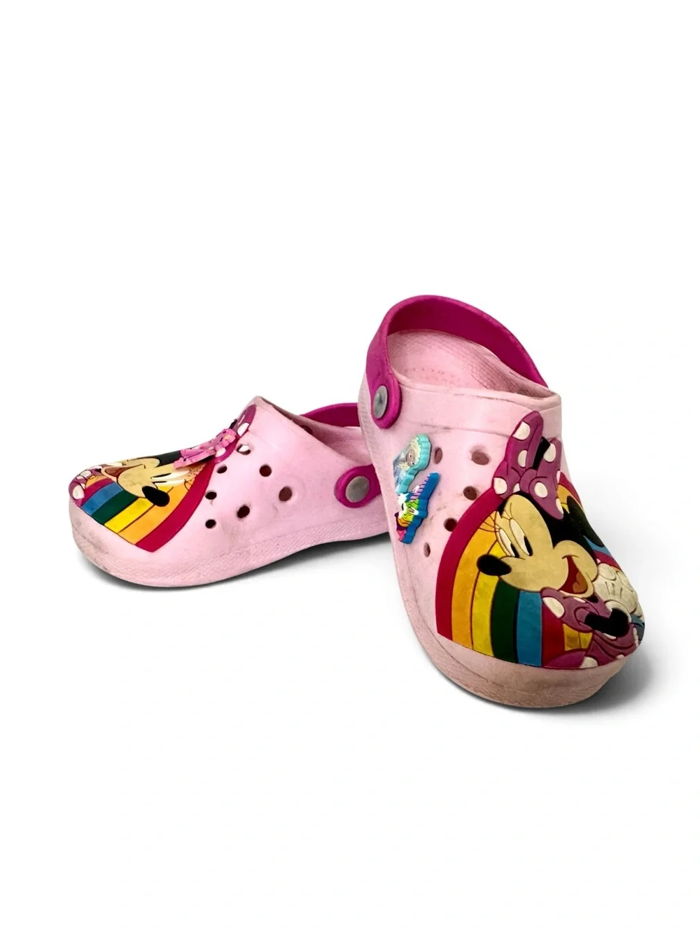 Minnie Mouse Rainbow Crocs With Croc Decorative Charms